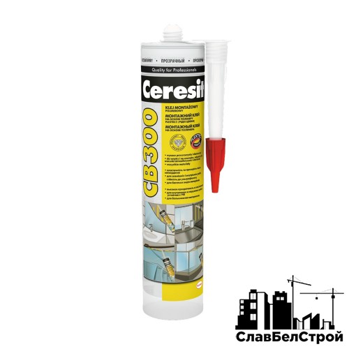 Ceresit CB 300 — Монтажный клей на основе полимера FlexTec, бесцветный