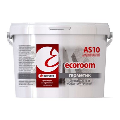 Герметик акриловый однокомпонентный универсальный ecoroom AS 10 общестроительный